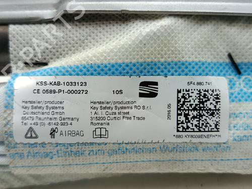Left curtain airbag SEAT LEON ST (5F8)  | BP29390874C11 