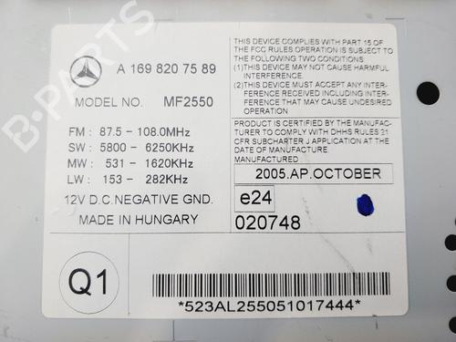 Radio MERCEDES-BENZ B-CLASS Sports Tourer (W245)  | BP31373853E6 