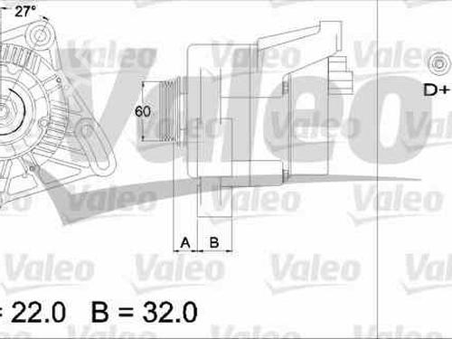 Alternator FIAT PUNTO (176_) 55 1.1 | BP2863199M7 
