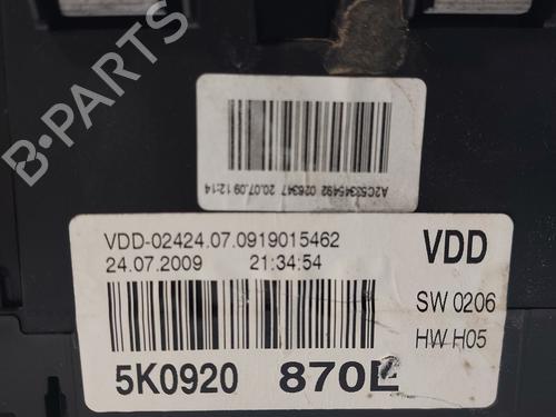 Instrument cluster VW GOLF VI (5K1) 2.0 TDI | BP11573640C47 