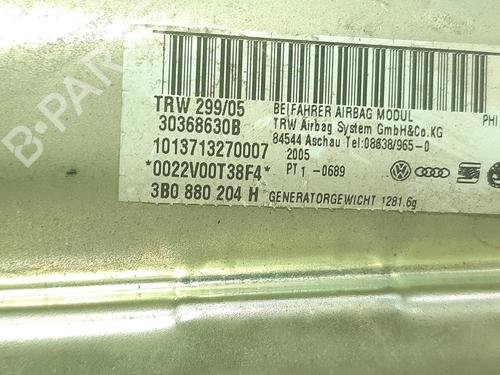 Passasjer kollisjonspute SKODA SUPERB I (3U4) 2.0 TDI | BP10334581C10 