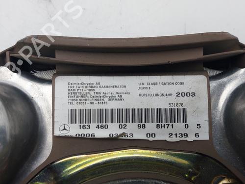 Driver airbag MERCEDES-BENZ M-CLASS (W163) ML 270 CDI (163.113) | BP18094919C9 