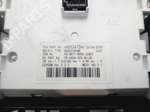 Instrument cluster PEUGEOT 3008 I MPV (0U_) 1.6 HDi | BP31160921C47 