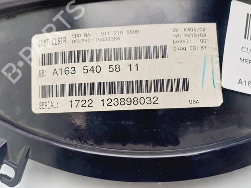 Instrument cluster MERCEDES-BENZ M-CLASS (W163) ML 400 CDI (163.128) | BP21488067C47