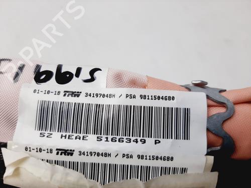 Left curtain airbag PEUGEOT 3008 I MPV (0U_) 1.2 | BP20487602C11 