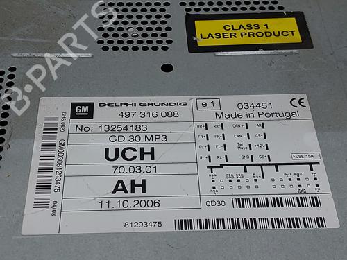 Radio OPEL CORSA D (S07) 1.3 CDTI (L08, L68) | BP11751682E6 