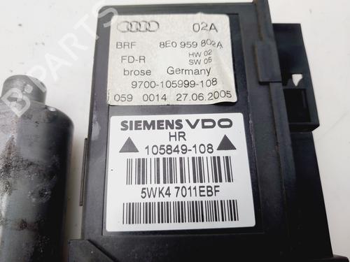 Rudehejsemotor bagstkærm højre AUDI A4 B7 (8EC) 2.0 TDI 16V | BP30974380E22