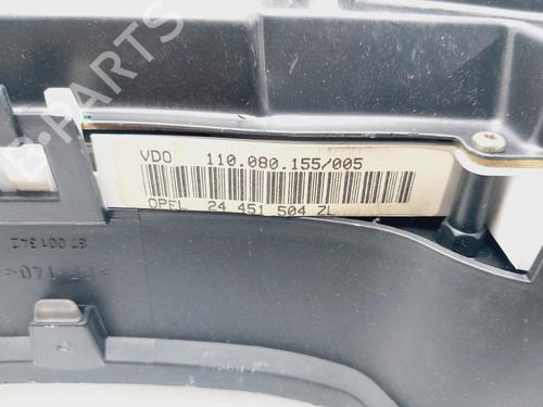 Instrument cluster OPEL ASTRA G Hatchback (T98) 1.6 (F08, F48) | BP10633724C47 