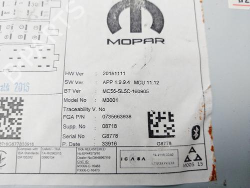 Radio FIAT FIORINO Box Body/MPV (225_)  | BP29531650E6 