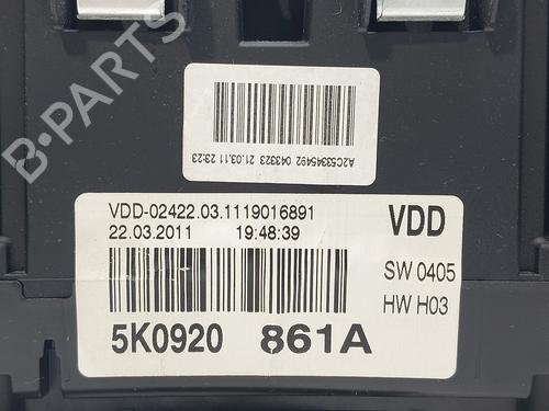 Instrument cluster VW GOLF VI (5K1) 1.6 TDI | BP13475694C47