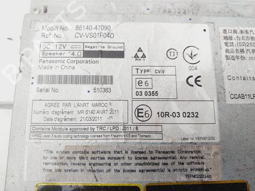 Radio TOYOTA PRIUS (_W3_) 1.8 Hybrid (ZVW3_) | BP29288723E6 