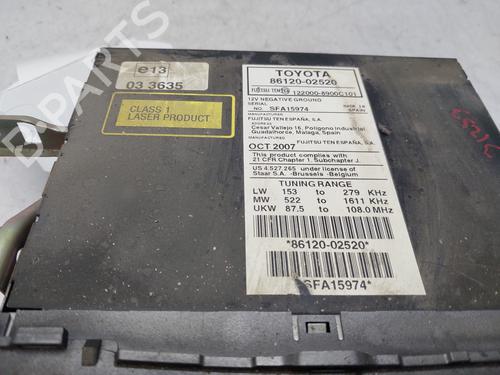Radio TOYOTA AURIS (_E15_)  | BP13476635E6 