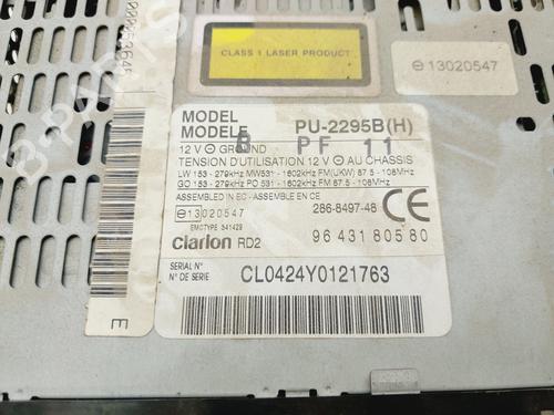 Bilradio CITROËN C5 I (DC_) 2.0 HDi (DCRHZB, DCRHZE) | BP27511998E6 