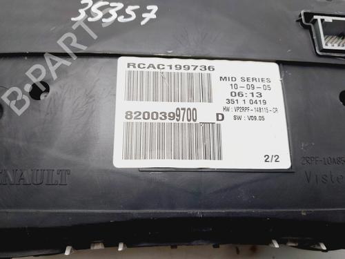 Instrument cluster RENAULT MEGANE II (BM0/1_, CM0/1_) 1.5 dCi (BM1E, CM1E) | BP19317072C47 