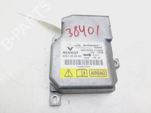 Airbag styreenhed RENAULT TWINGO II (CN0_) 1.2 16V (CN0K, CN0V, CN0A) (76 hp) 30043577