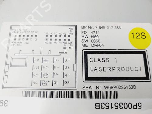 Radio SEAT ALTEA XL (5P5, 5P8)  | BP28547344E6 