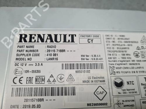 Radio RENAULT MEGANE IV Grandtour (K9A/M/N_) 1.3 TCe 140 (K9NB) | BP28124664E6 