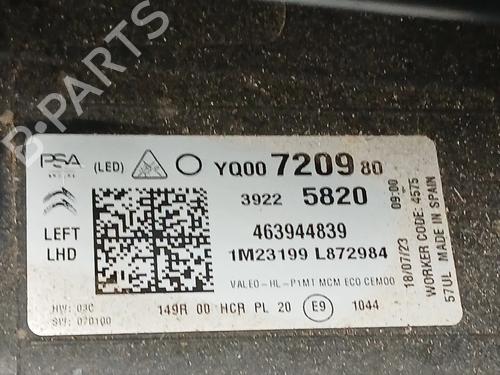 Left headlight CITROËN C3 AIRCROSS II (2R_, 2C_) 1.2 PureTech 110 (2RHNZB, 2RHNZW, 2RHNPX, 2RHNPJ) | BP28607774C28 