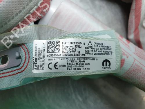 Right curtain airbag FIAT TIPO Hatchback (356_, 357_) 1.4 (356HXA1B, 357) | BP20513696C12 