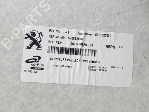 Interiør taket PEUGEOT 208 II (UB_, UP_, UW_, UJ_) 1.2 PureTech 75 | BP29431926I12 