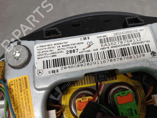 Driver airbag MERCEDES-BENZ C-CLASS (W204) C 220 CDI (204.008) | BP30028656C9