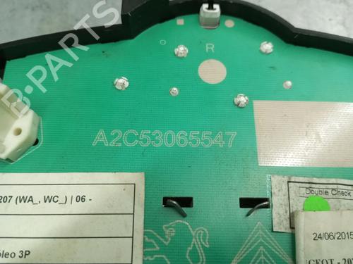 Instrument cluster PEUGEOT 207 (WA_, WC_) 1.4 HDi | BP3092416C47