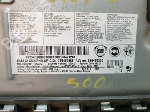 Airbag Kit FIAT 500 (312_) 0.9 (312AXG1A, 312.AXG11) | BP30364166C86