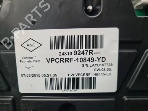 Instrument cluster RENAULT CLIO IV (BH_) 0.9 TCe 90 (BHNF, BHMA, BHMH, BHJK, BHJR) | BP27609292C47