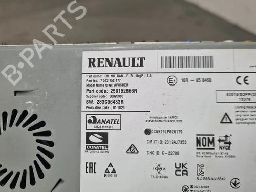 Bilradio RENAULT CLIO V (B7_) 1.0 TCe 90 (B7MT) | BP31042857E6