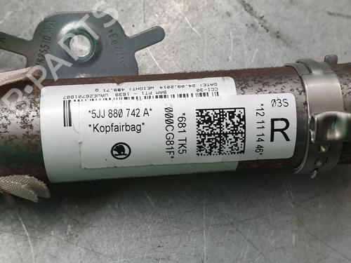 Right curtain airbag SKODA RAPID Spaceback (NH1) 1.6 TDI | BP12477085C12