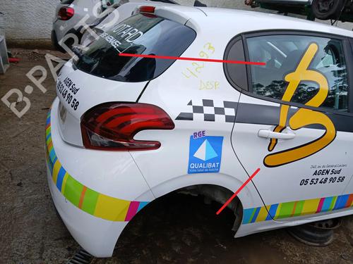 Bagstkærm Højre PEUGEOT 208 I (CA_, CC_) 1.6 HDi / BlueHDi 75 (75 hp) 31923602