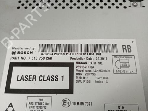 Radio NISSAN X-TRAIL III (T32_, T32R, T32RR)  | BP17186229E6 