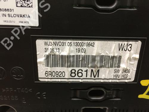 Instrument cluster VW POLO V (6R1, 6C1) 1.6 TDI | BP16457098C47