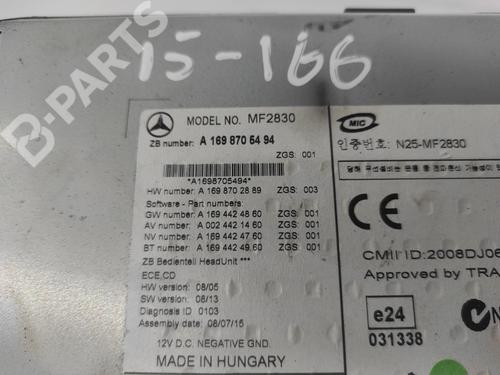 Radio MERCEDES-BENZ B-CLASS Sports Tourer (W245) B 180 CDI (245.207) | BP9253006E6