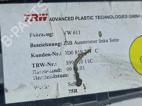 Air vent VW PHAETON (3D1, 3D2, 3D3, 3D4, 3D6, 3D7, 3D8, 3D9) 5.0 V10 TDI 4motion | BP13881436I21 