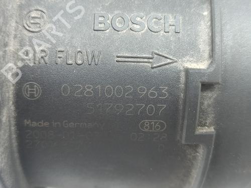 Mass air flow sensor FIAT FIORINO Box Body/MPV (225_) 1.3 D Multijet (225BXD1A, 225BXB1A, 225BXB11) | BP16139856M95 