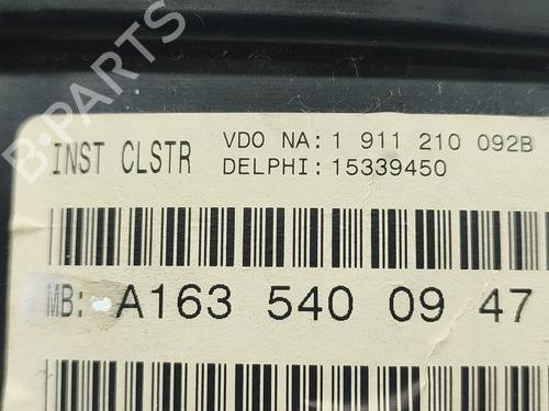Instrument cluster MERCEDES-BENZ M-CLASS (W163) ML 230 (163.136) | BP16523045C47 
