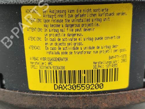 Driver airbag OPEL MERIVA A MPV (X03) 1.6 16V (E75) | BP17858237C9 