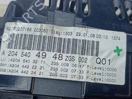 Instrument cluster MERCEDES-BENZ C-CLASS (W204) C 220 CDI (204.008) | BP20037350C47 