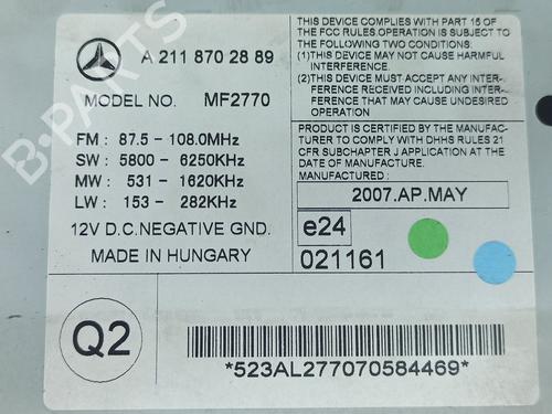 Radio MERCEDES-BENZ CLS (C219) CLS 320 CDI (219.322) | BP21557746E6