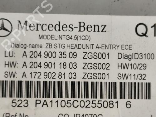 Radio MERCEDES-BENZ C-CLASS (W204) C 180 CDI (204.000) | BP23244647E6 