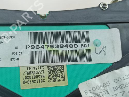 Instrument cluster PEUGEOT 307 (3A/C) 1.6 HDi 110 | BP26133048C47 