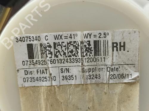 Rear right seatbelt FIAT 500 C (312_) 1.2 (312CXA1A, 312AXA1A) | BP30512422I28 