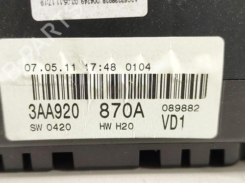 Instrument cluster VW PASSAT B7 (362) 1.6 TDI | BP31354916C47 