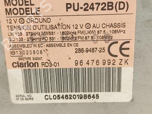 Radio CITROËN C5 I (DC_) 2.0 HDi | BP31976352E6 