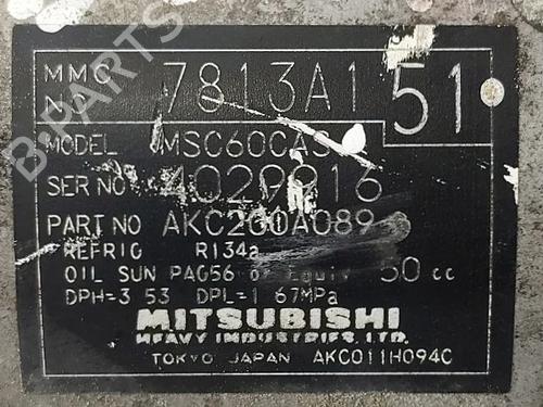 Used AC compressor AC compressor MITSUBISHI LANCER VIII Sportback (CX_A) 1.5 (109 hp) 36002107 36002107