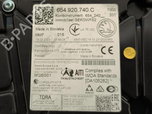 Instrument cluster SKODA SCALA (NW1) 1.0 TSI | BP37002135C47  - Image 8