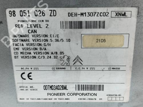 Radio CITROËN C-ELYSEE (DD_) 1.6 HDI 92 | BP39107549E6 - Image 9