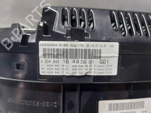 Instrument cluster MERCEDES-BENZ C-CLASS (W204)  | BP30107619C47 