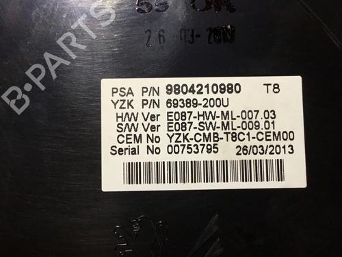 Instrument cluster PEUGEOT 3008 I MPV (0U_) 1.6 HDi 115 / BlueHDi 115 | BP27434069C47 
